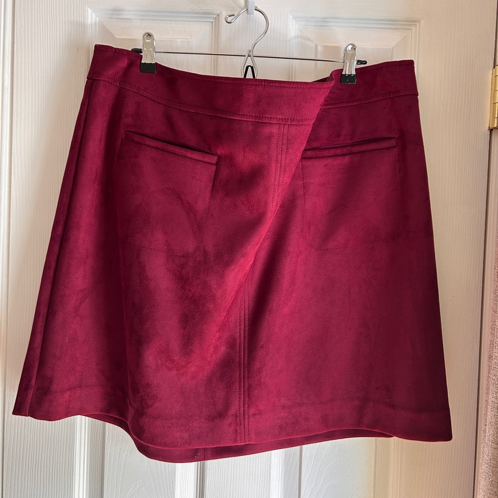 LOFT Plus Burgundy Skirt